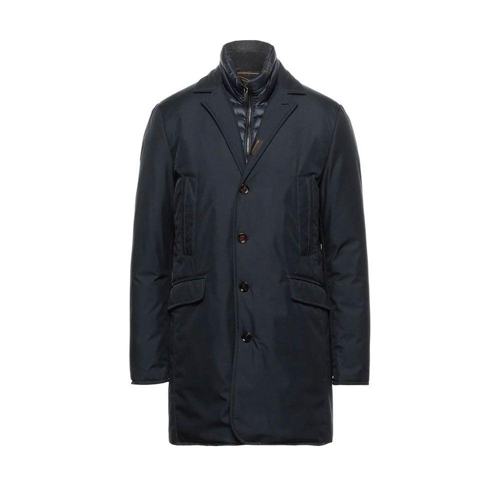 MOORER teget muška jakna sa štepanim umetkom