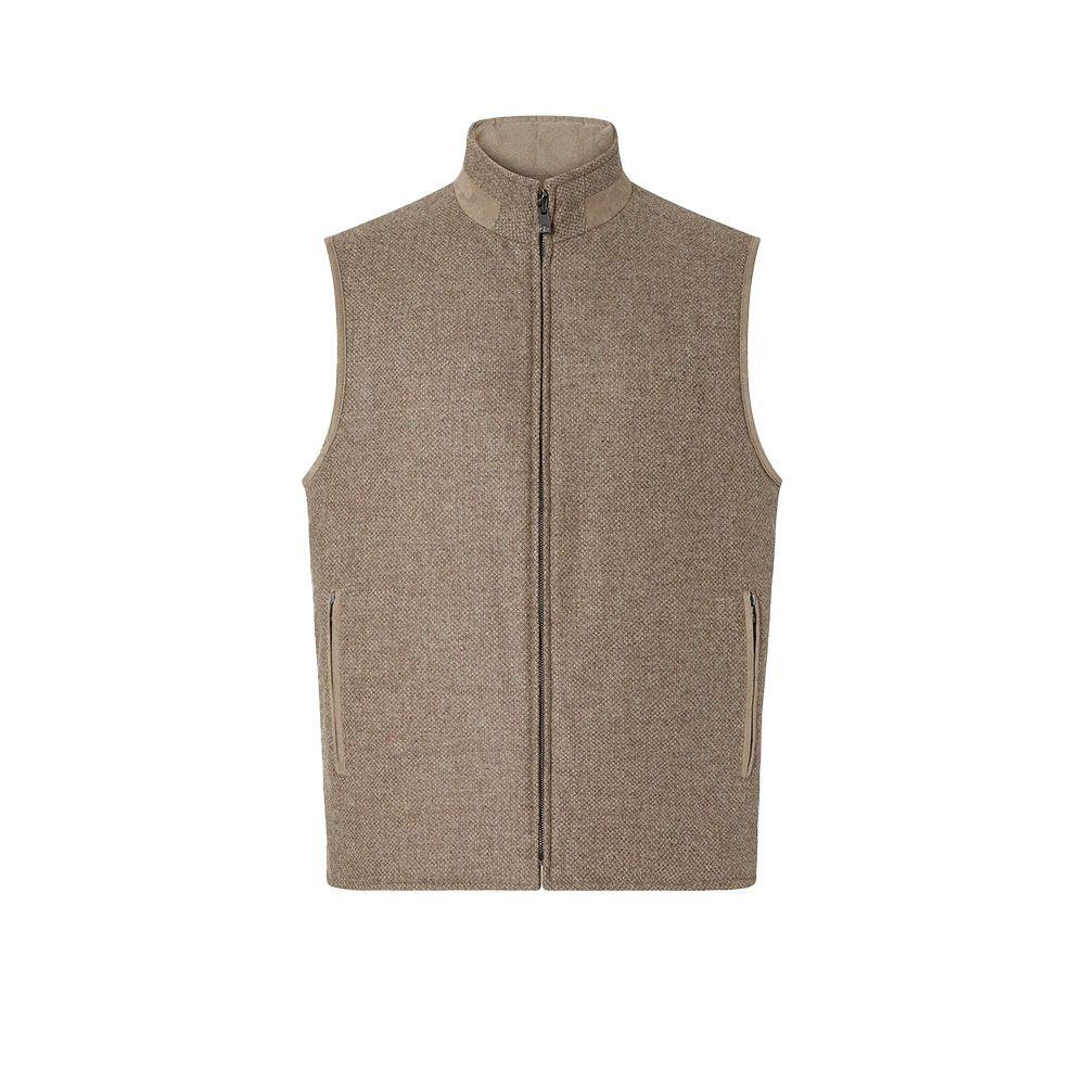 CORNELIANI svijetlo braon muški prsluk sa dva lica