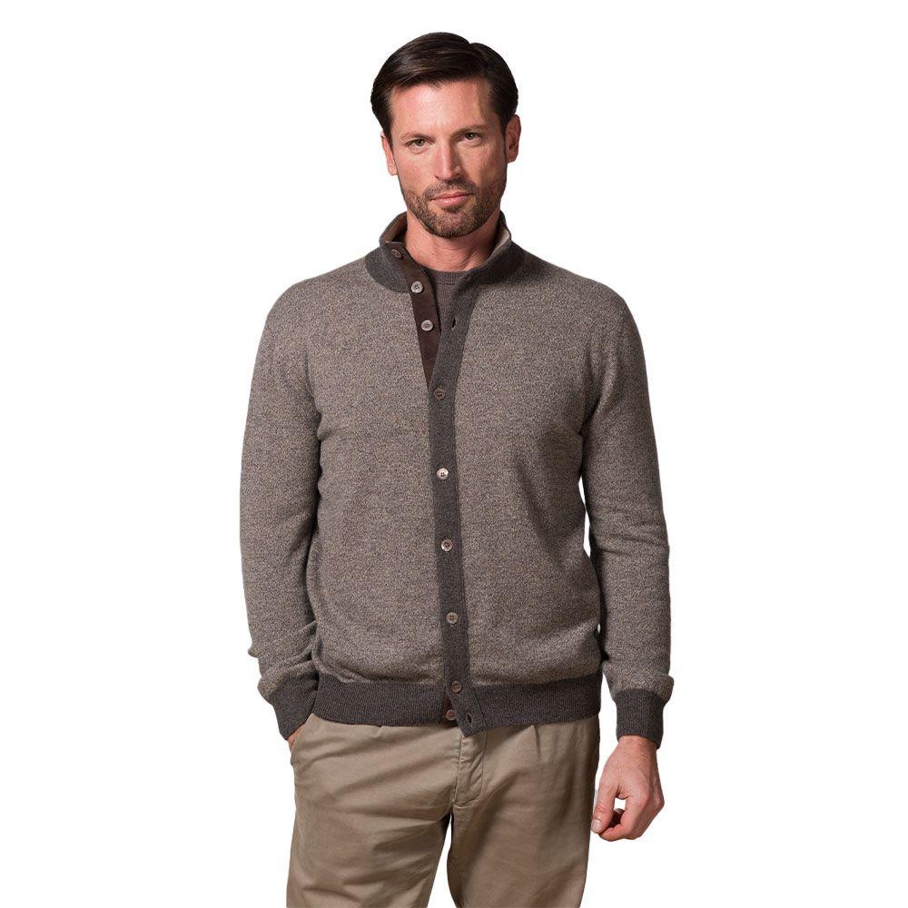 PASHMERE braon-bež muški džemper od kašmira