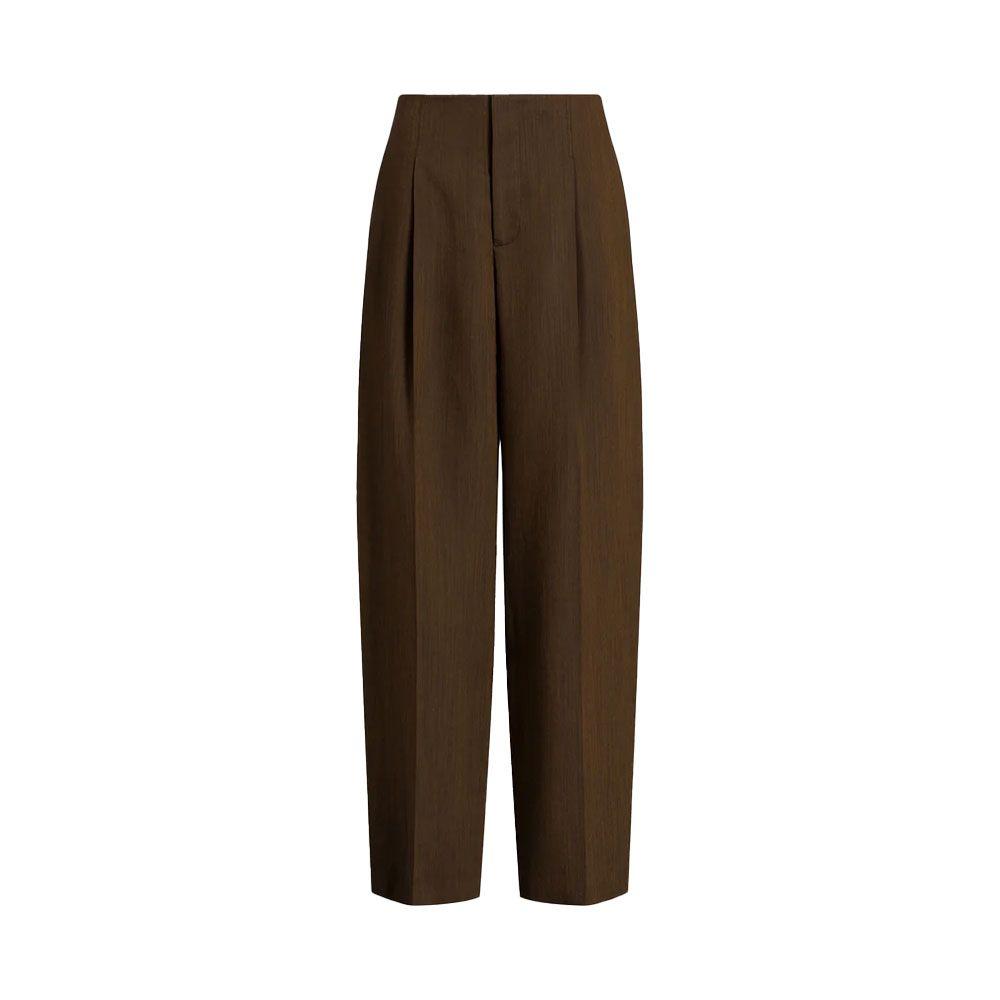ALBERTA FERRETTI braon palazzo pantalone širokog kroja