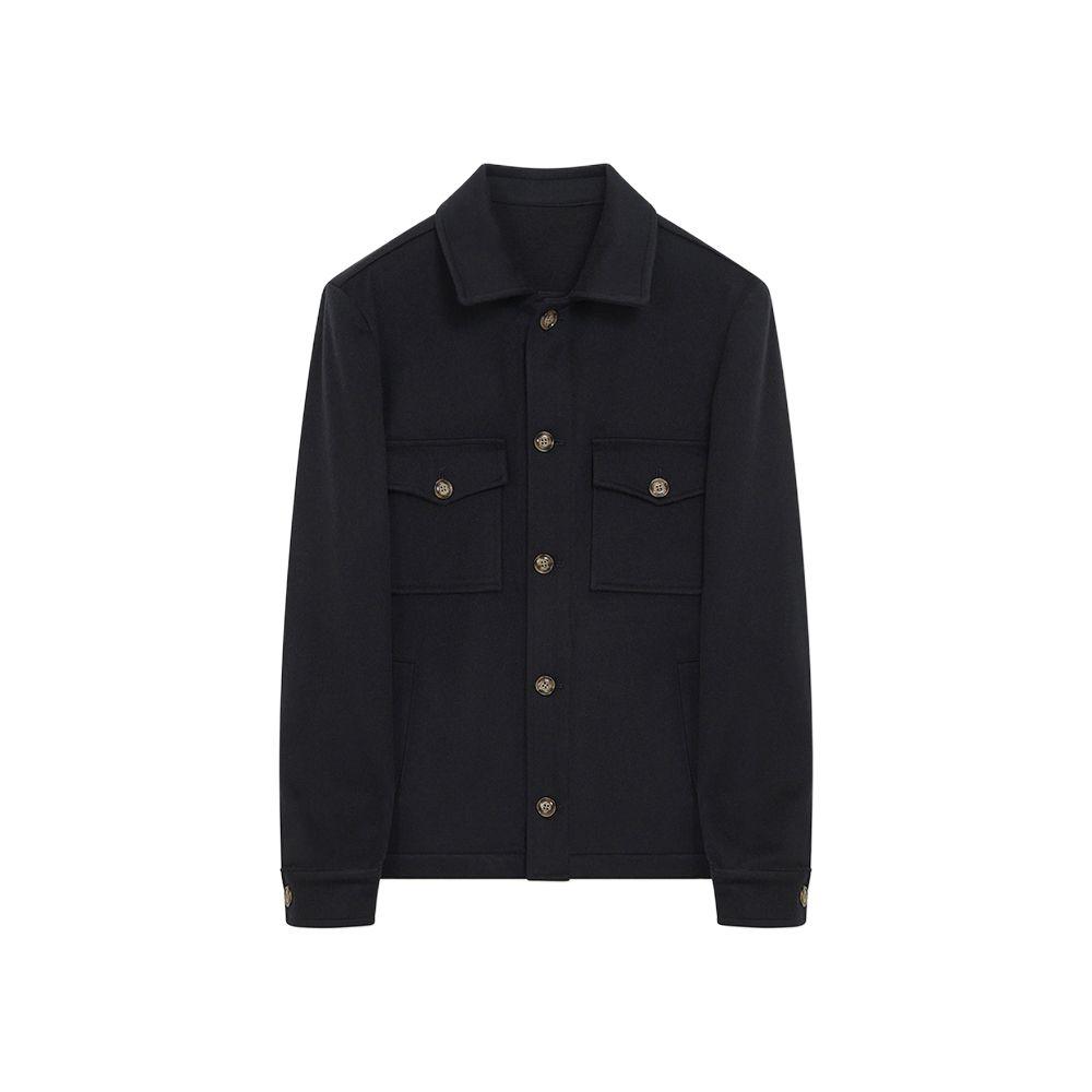 BARBA teget muška jakna od vune i kašmira