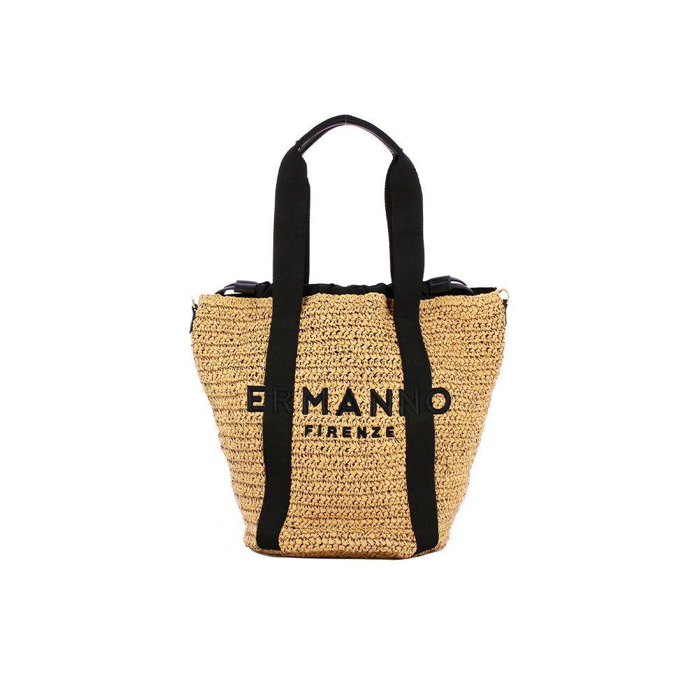 ERMANNO SCERVINO Ashley bež ženska tašna sa crnim natpisom