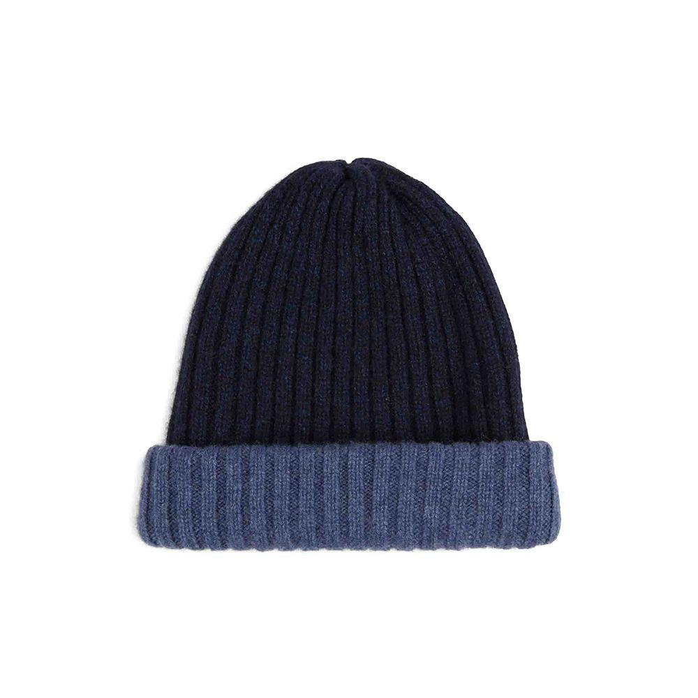 FEDELI modro plava-teget muška kapa od kašmira