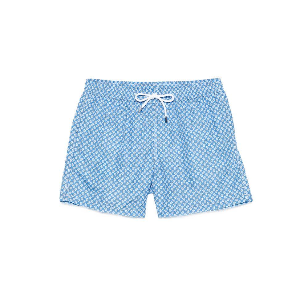 FEDELI tamno plavi muški šorts sa kašmir šarom