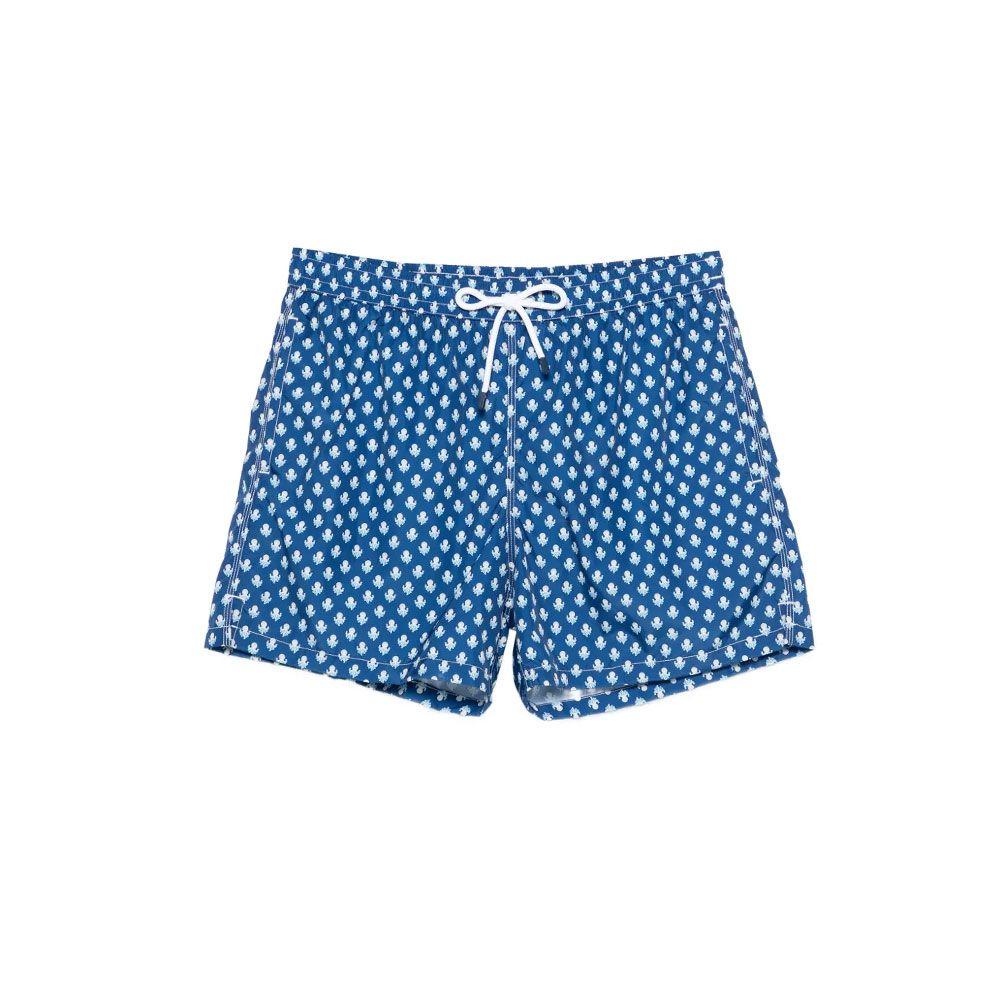 FEDELI plavi muški šorts sa paternom hobotnica