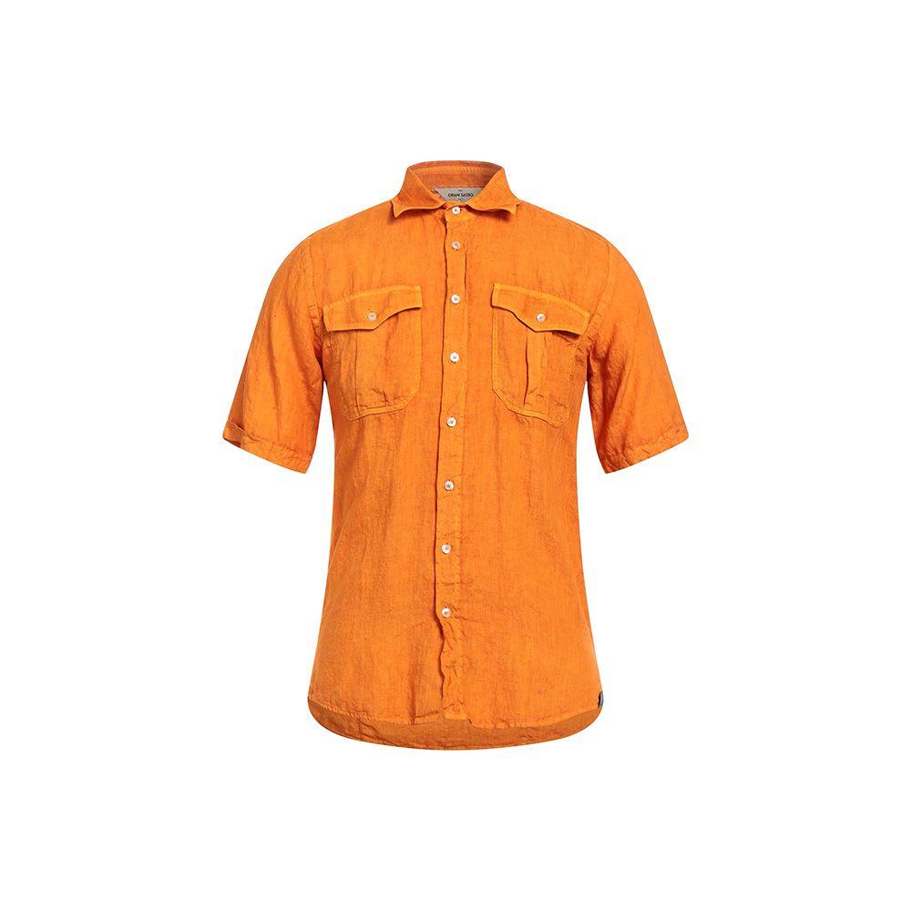 GRAN SASSO boja cigle muška lanena košulja 