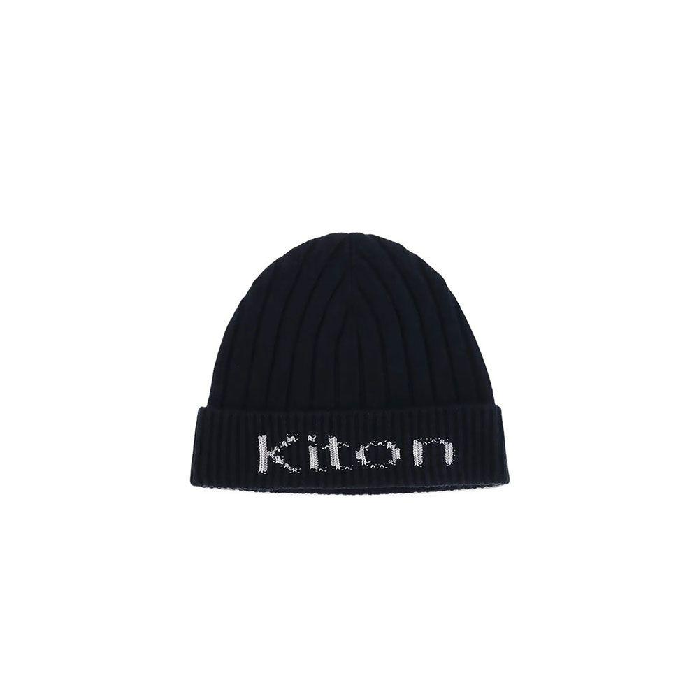 KITON teget muška kapa od kašmira