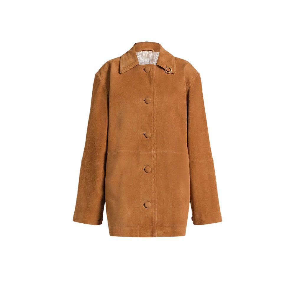 ALBERTA FERRETTI kamel ženska jakna od brušene kože