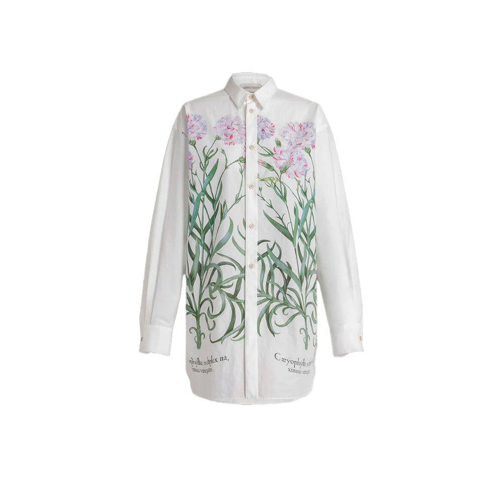 ALBERTA FERRETTI bijela ženska košulja sa cvjetnim printom