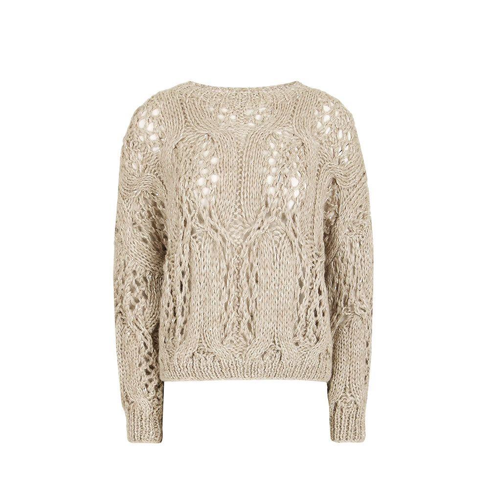 ANTONELLI bež pleteni ženski džemper 