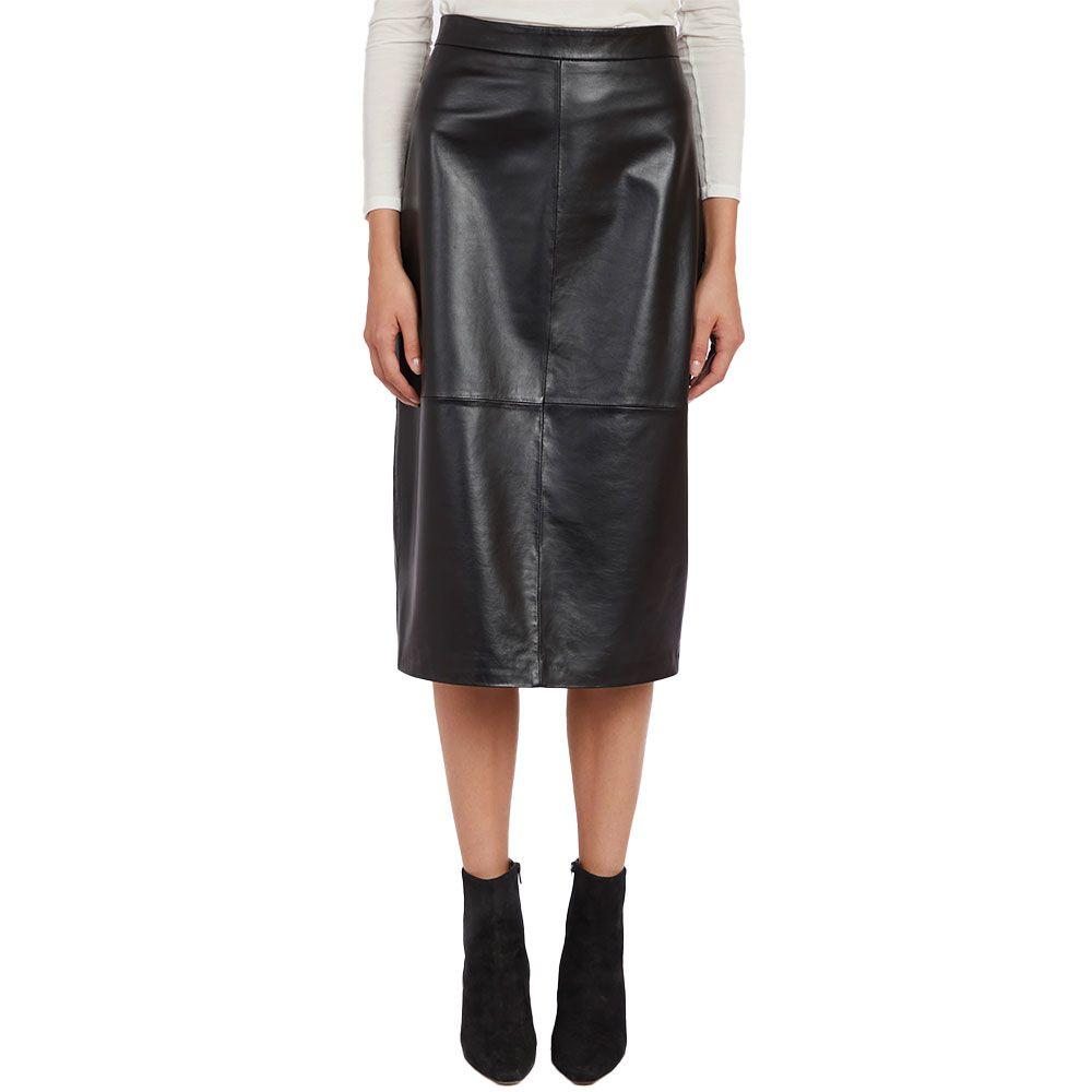 ANTONELLI crna kožna suknja