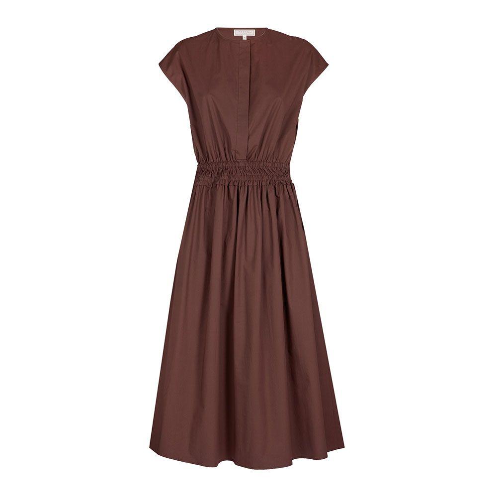 ANTONELLI Ludovica braon svilena haljina