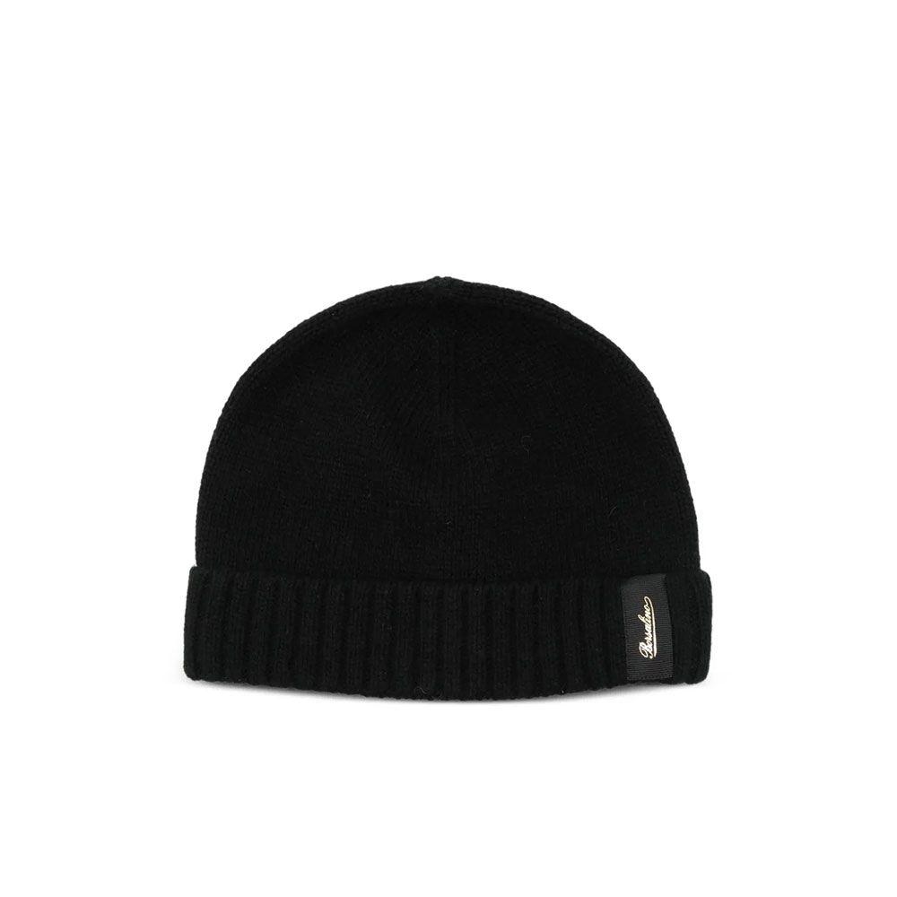 BORSALINO crna pletena kapa od kašmira