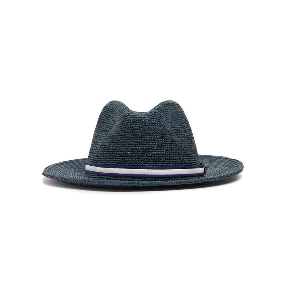 BORSALINO teget šešir sa teget-bijelom trakom