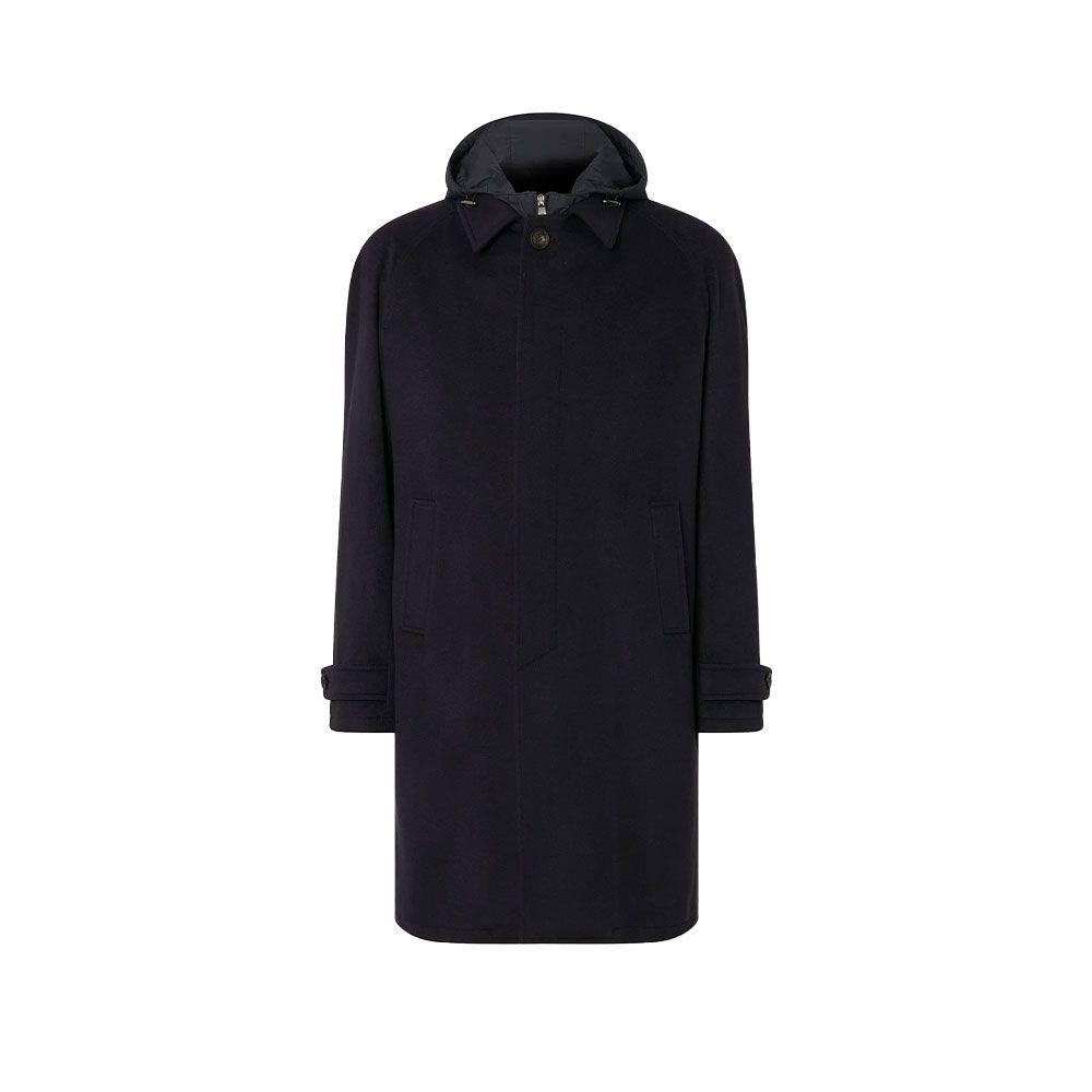 CORNELIANI crni muški vuneni kaput