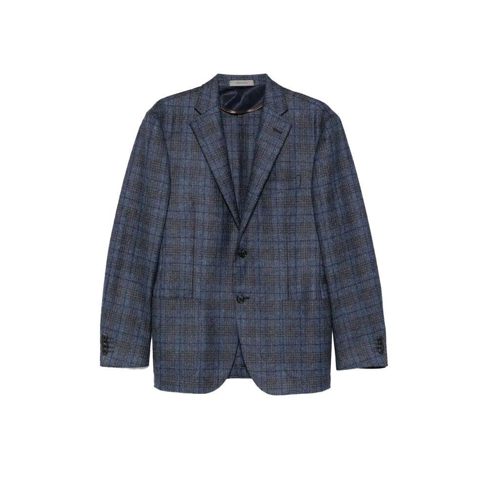 CORNELIANI denim-braon karo muški sako