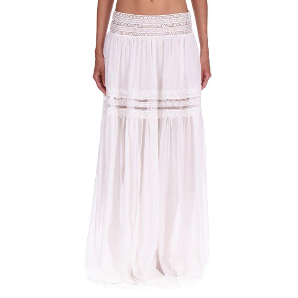 ERMANNO SCERVINO mliječno bijela suknja sa čipknim djelovima