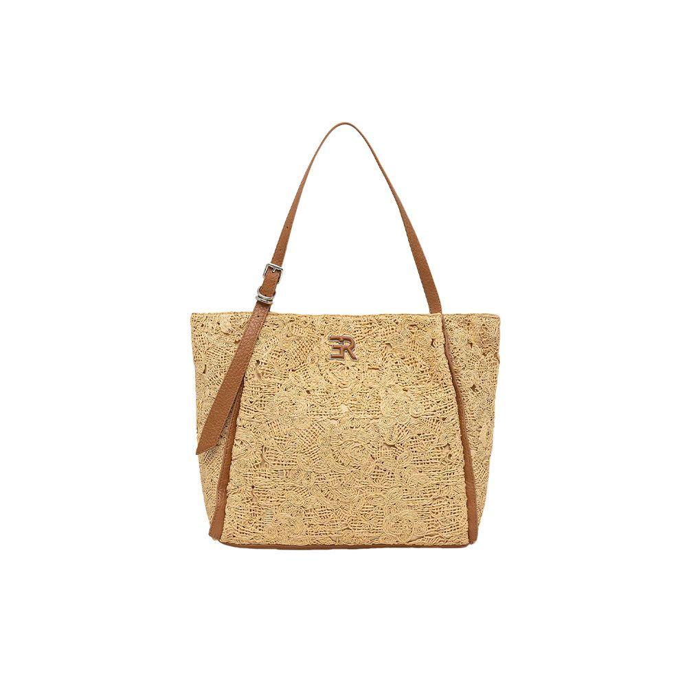 ERMANNO SCERVINO bež ženska slamena tašna