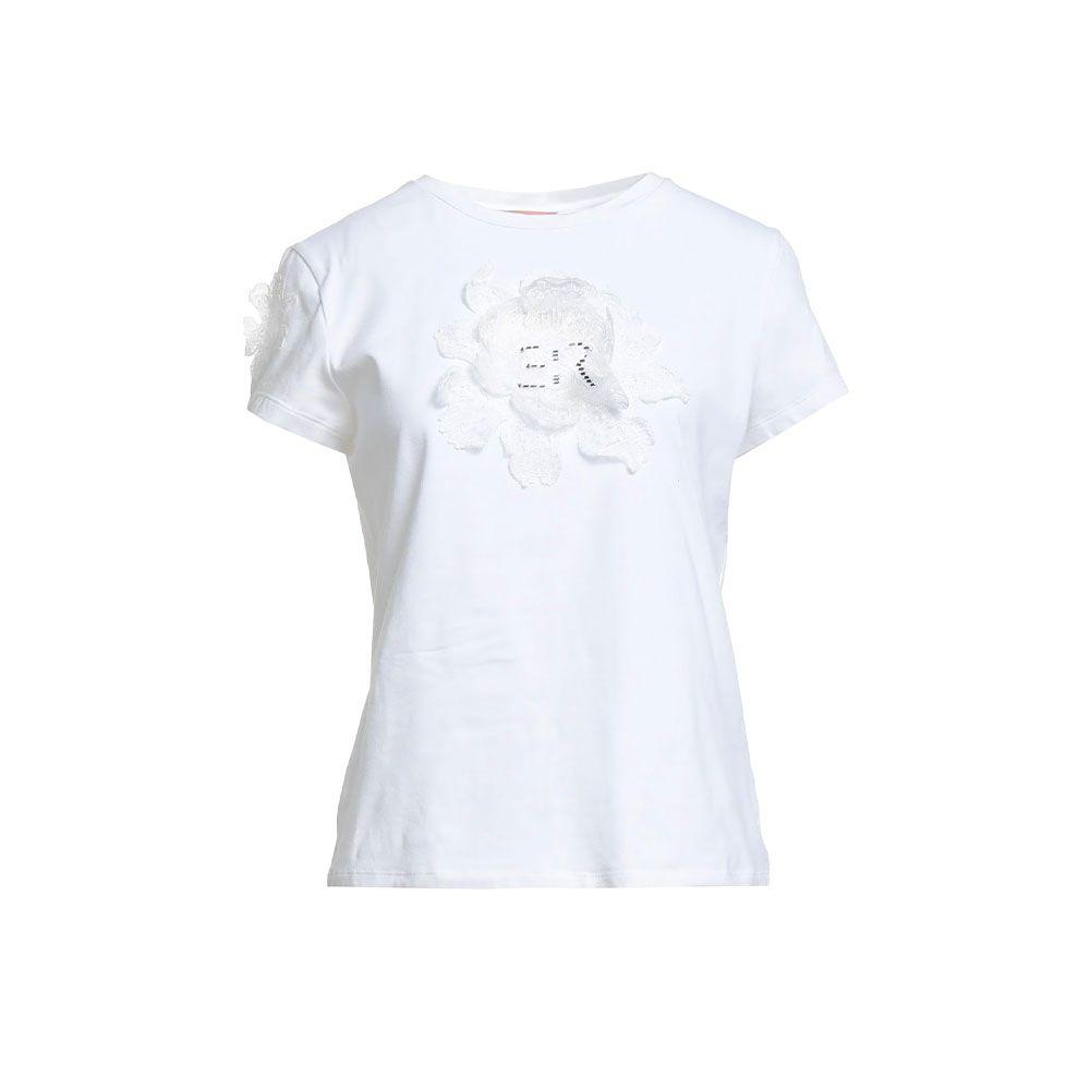 ERMANNO SCERVINO bijela ženska majica sa čipkanim logom