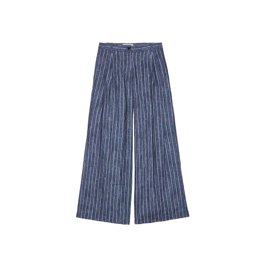 ERMANNO SCERVINO denim ženske prugaste pantalone