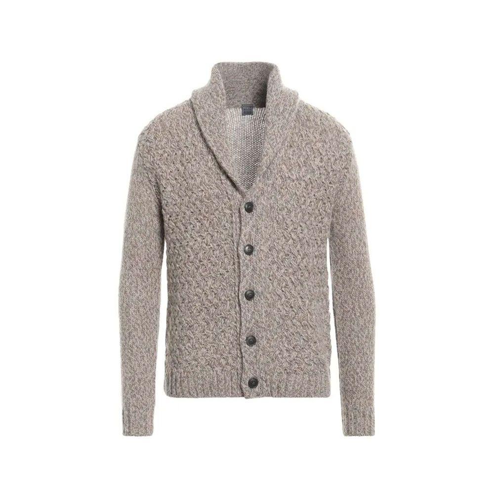 FEDELI braon-bež muški džemper od kašmira