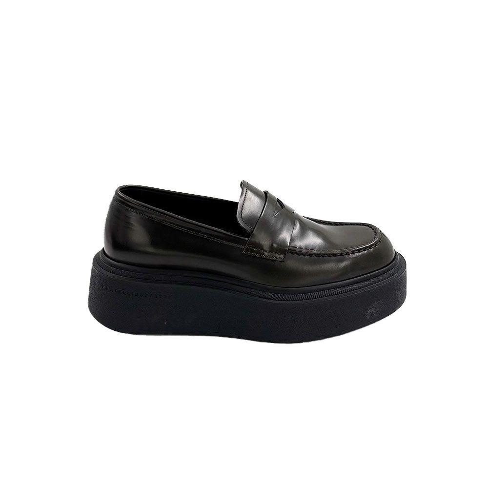 FRATELLI ROSSETTI maslinaste ženske cipele sa kožnim detaljem na risu