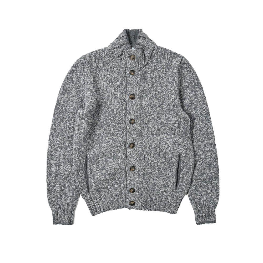 GRAN SASSO svijetlo sivi muški džemper sa kopčanjem na dugmad