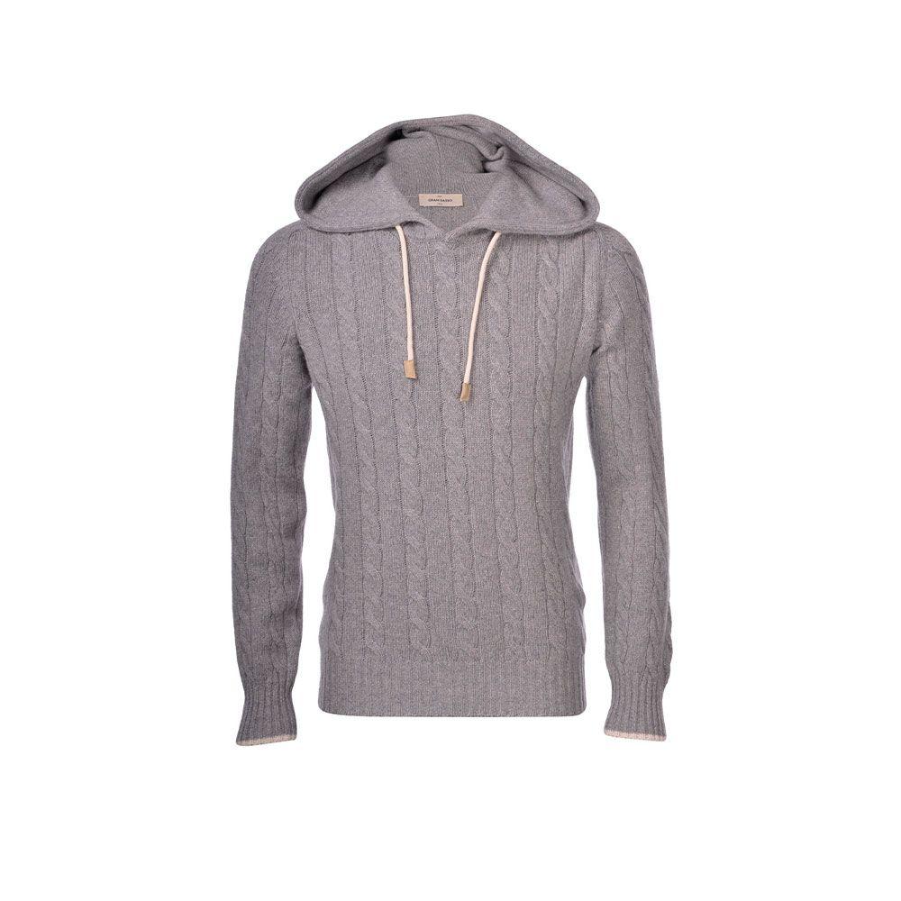 GRAN SASSO sivi muški džemper od kašmira