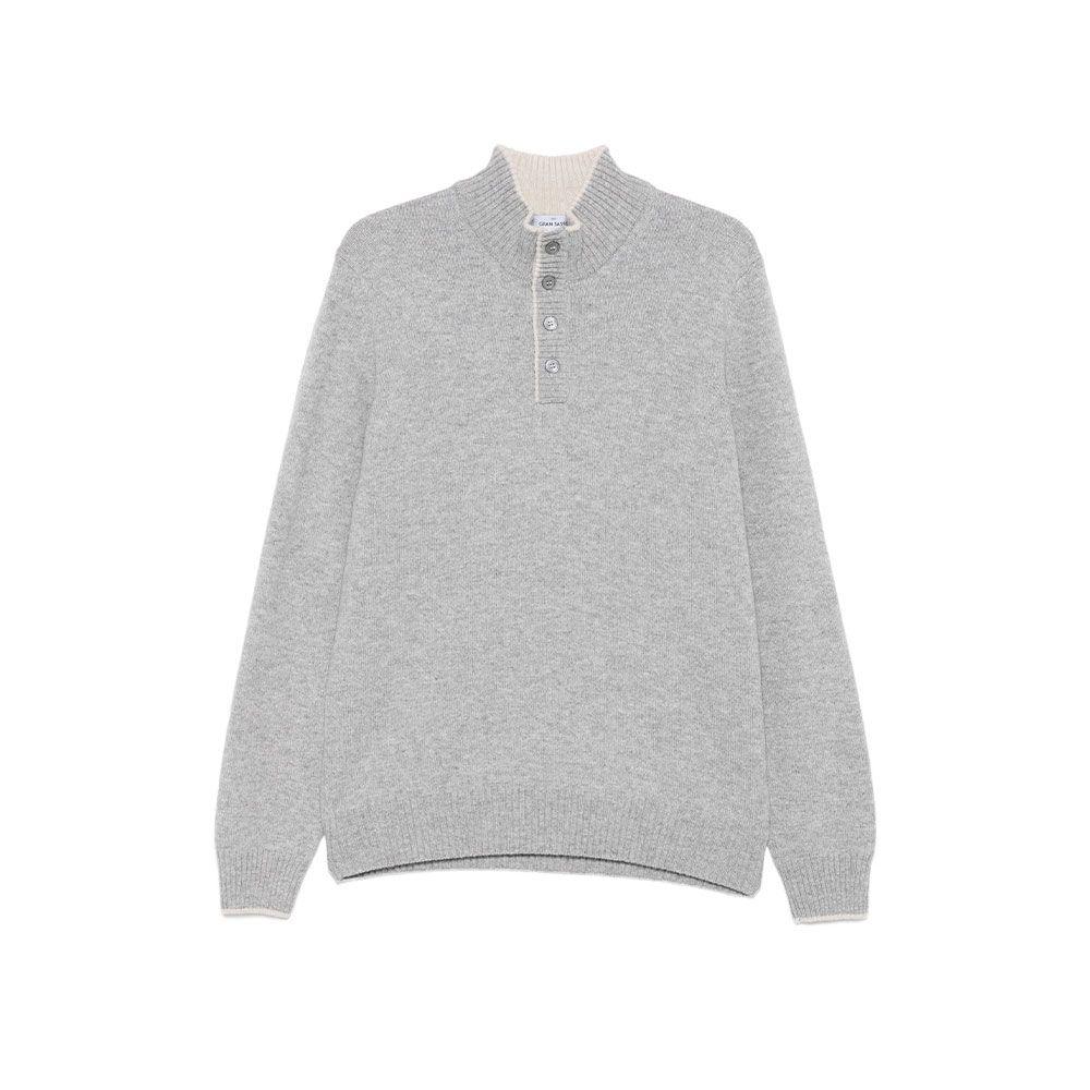 GRAN SASSO sivi muški džemper na dugmad