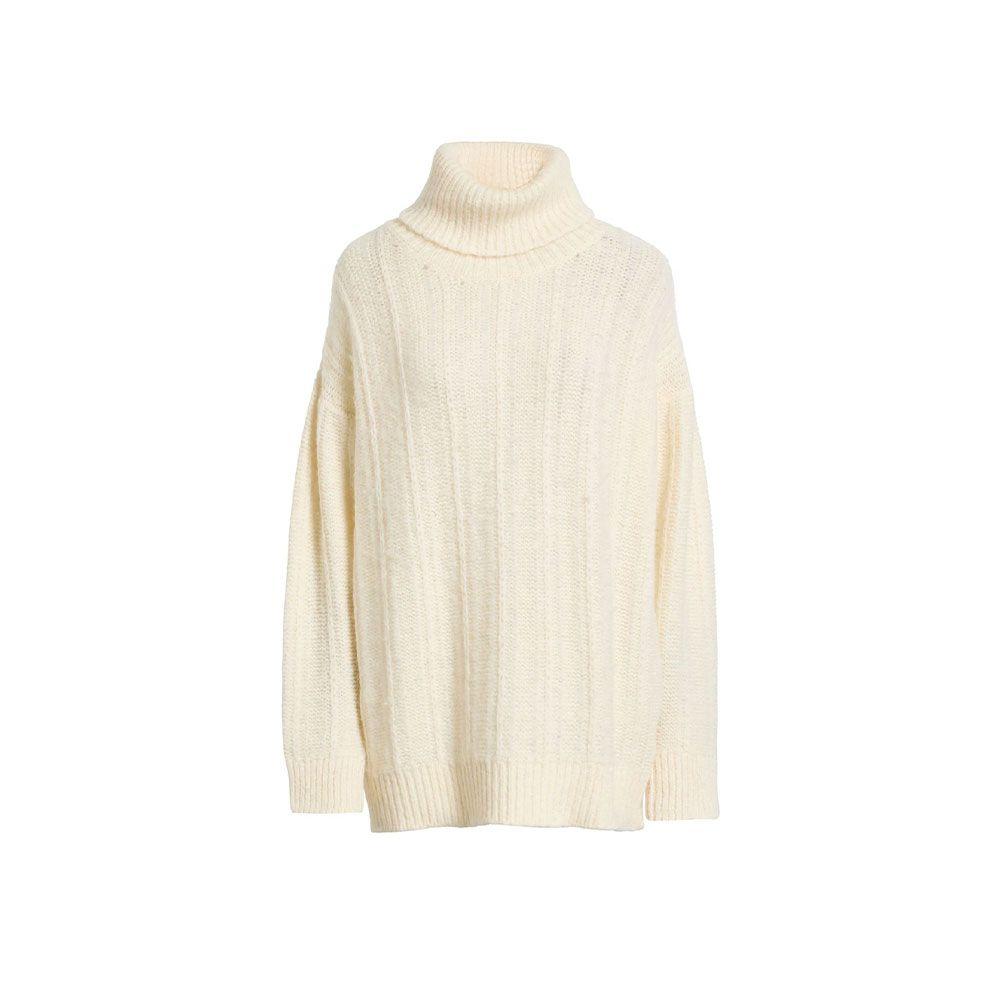 GRAN SASSO mliječno bijela ženska pletena rolka