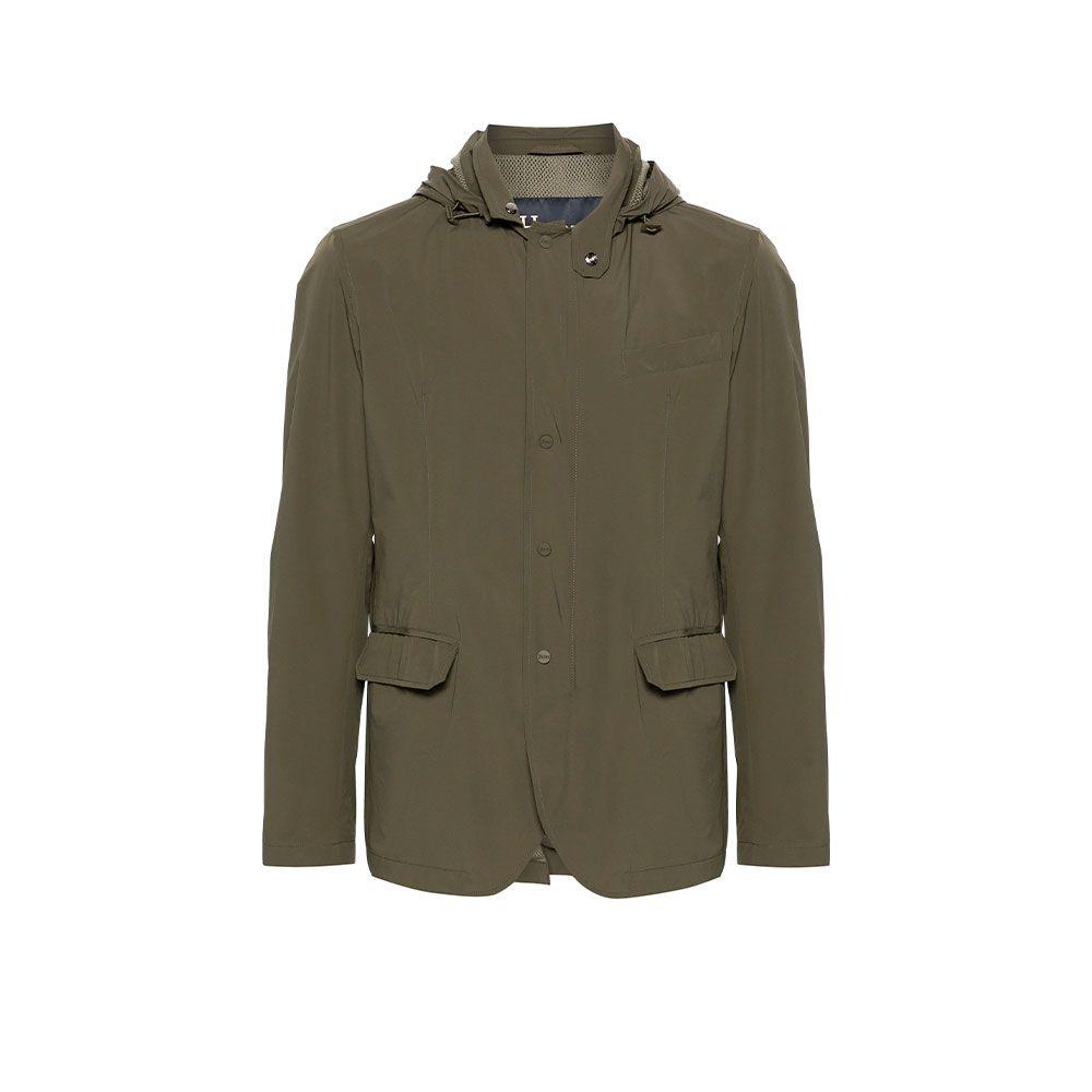 HERNO maslinasta muška jakna sa kapuljačom