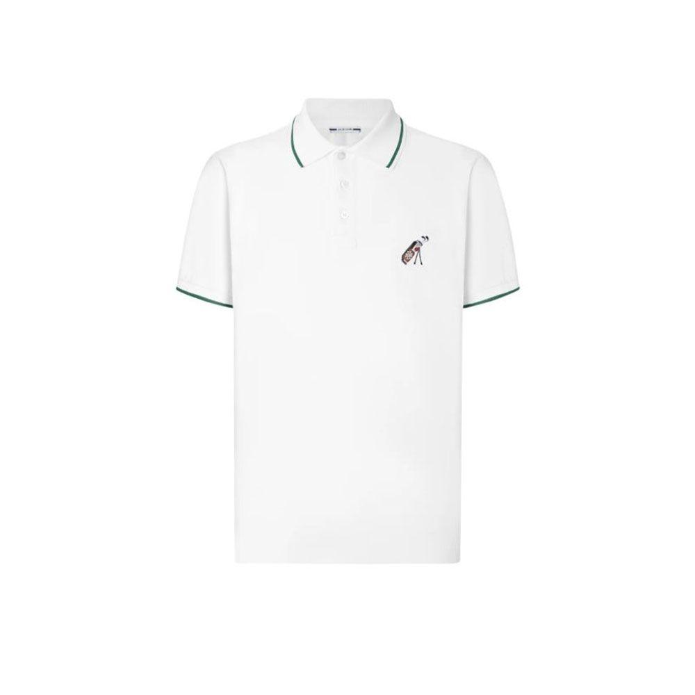 JACOB COHEN bijela polo muška majica sa izvezenim golf motivom