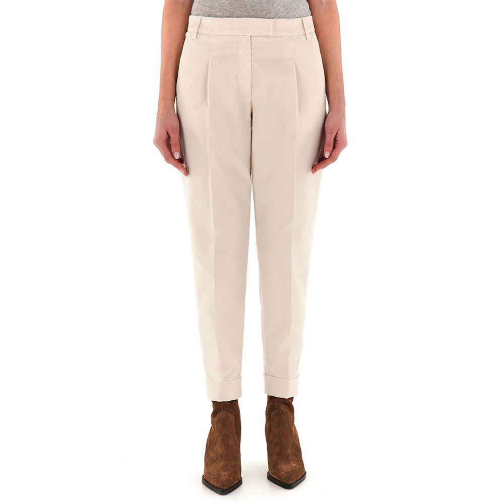 JACOB COHEN Nicole svijetlo bež plišane pantalne sa ranflama