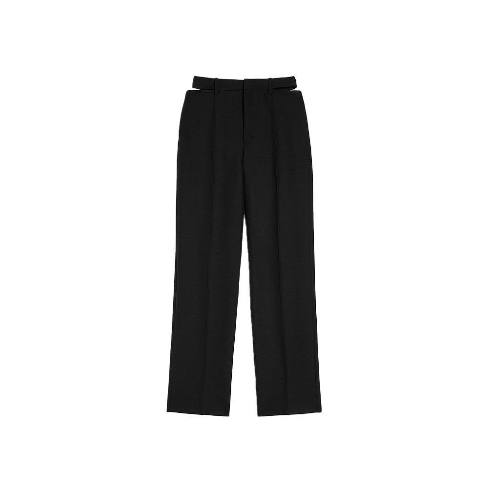 JIL SANDER crne ženske pantalone sa otvorom sa strane