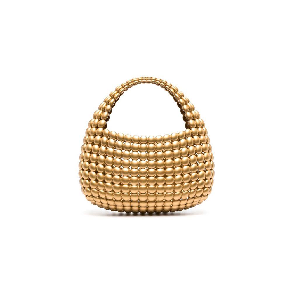 JW ANDERSON Bubble Basket zlatna tašna 