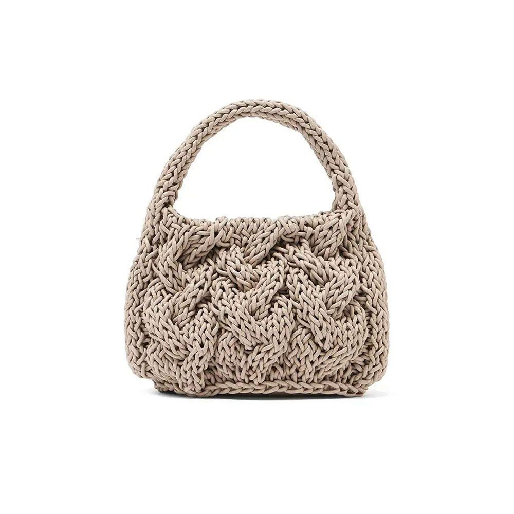 JW ANDERSON Small Cable Knit bež kožna ženska tašna