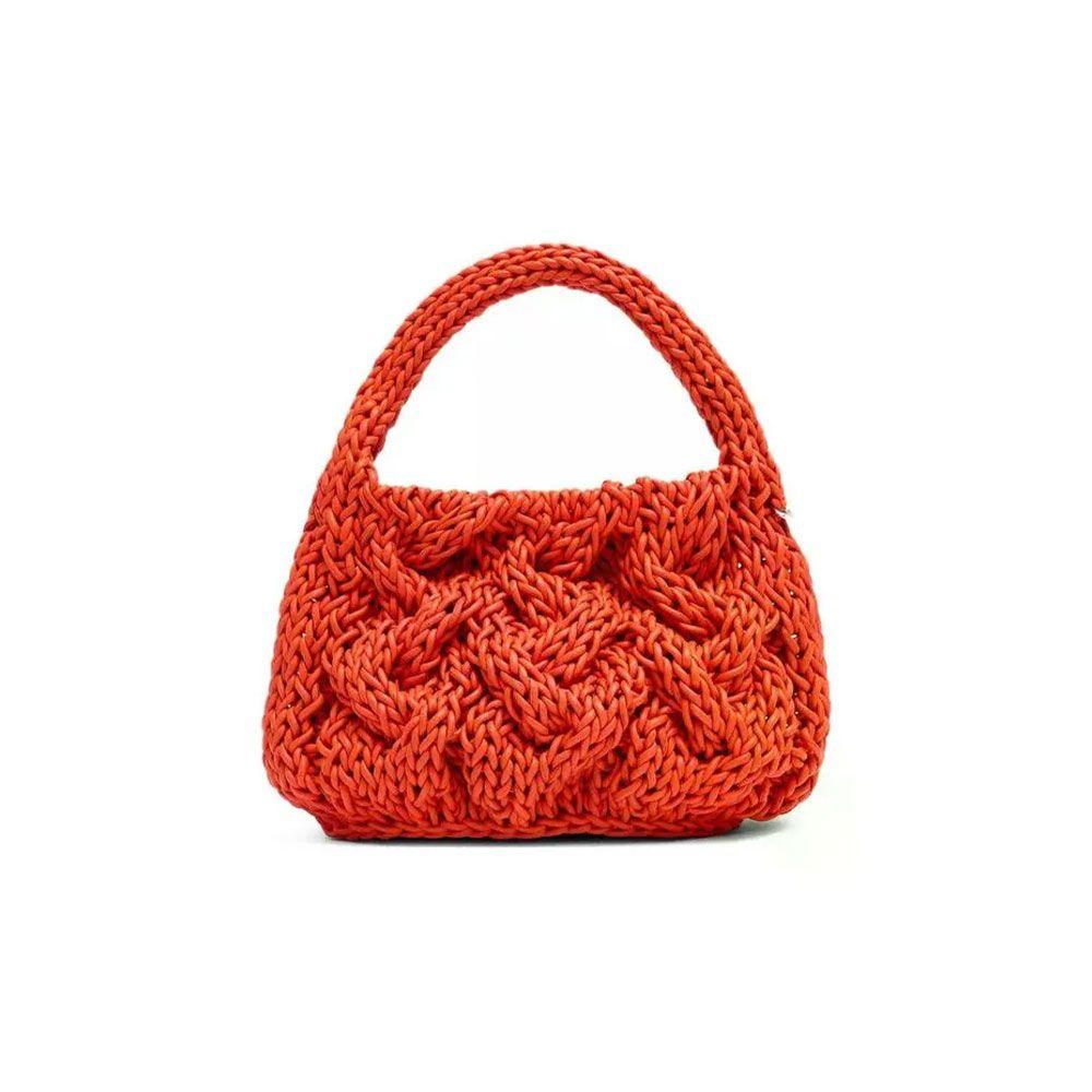 JW ANDERSON Small Cable Knit narandžasta kožna ženska tašna