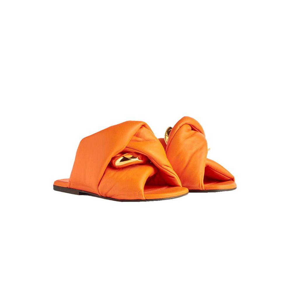 JW ANDERSON narandžaste ženske papuče sa zlatnom alkom