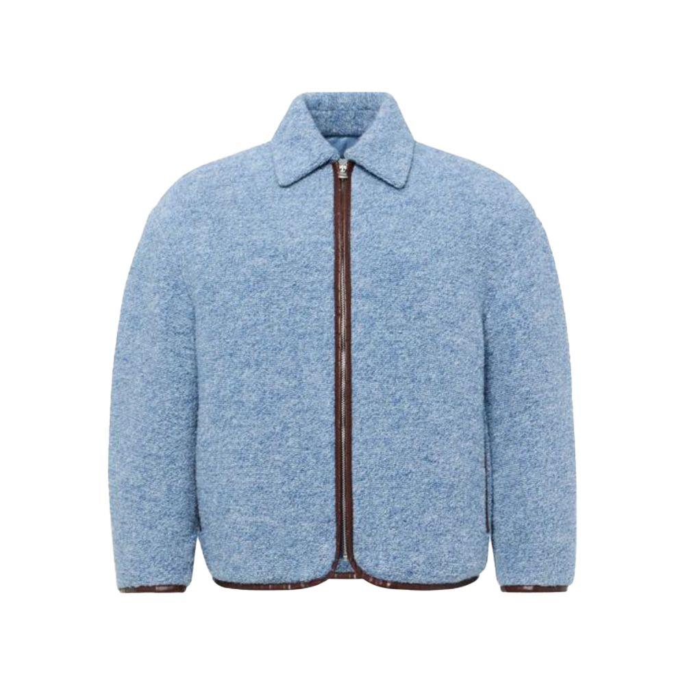 JW ANDERSON svijetlo plava ženska jakna sa kožnim detaljima