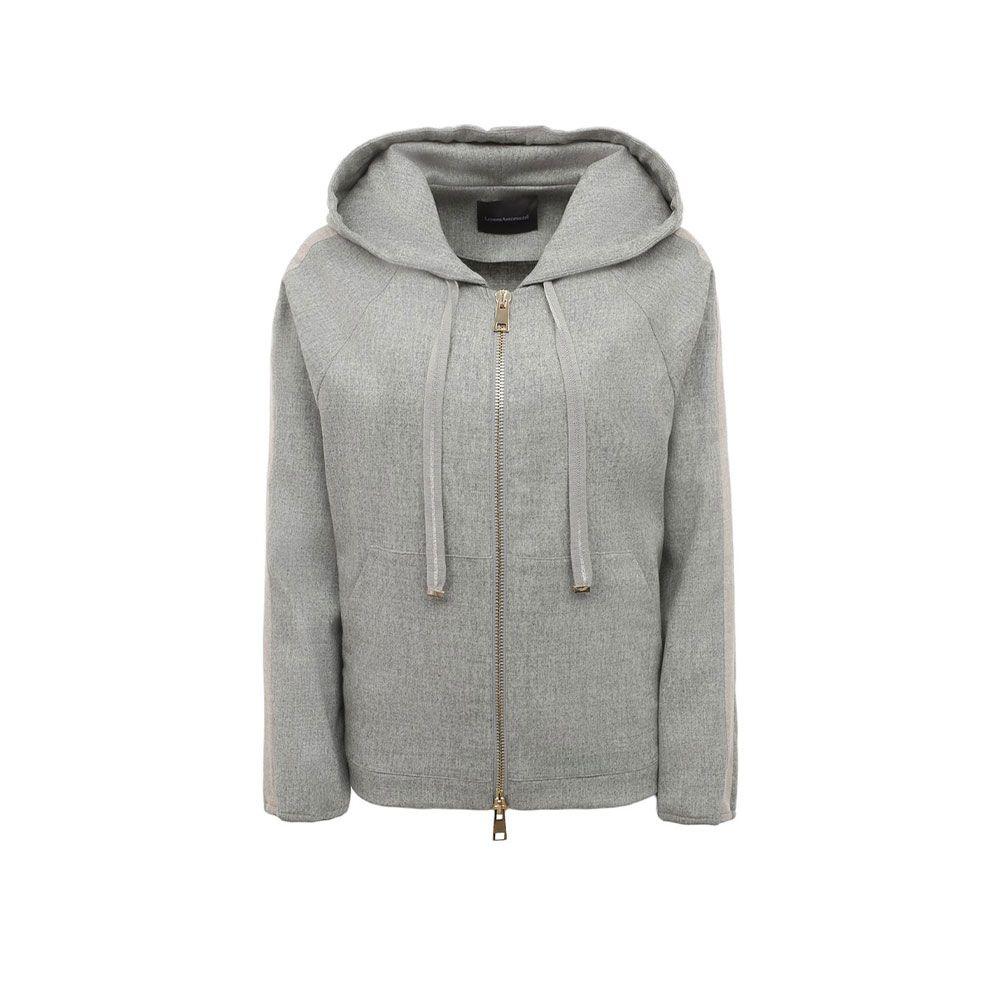 LORENA ANTONIAZZI siva ženska jakna sa kapuljačom