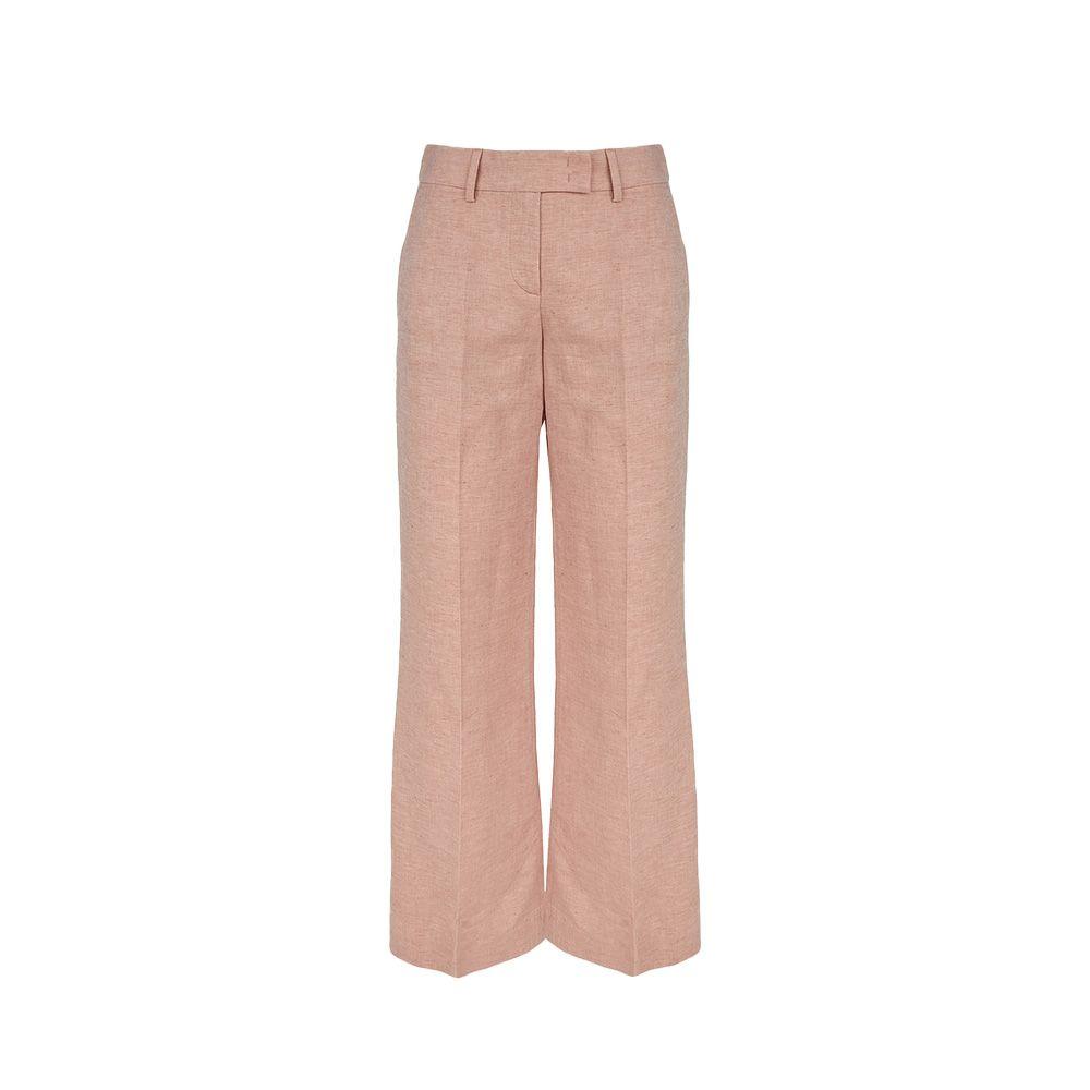 LORENA ANTONIAZZI boja breskve ženske široke lanene pantalone