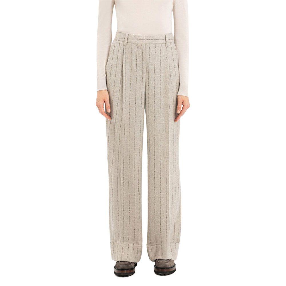 LORENA ANTONIAZZI sive ženske pantalone na pruge