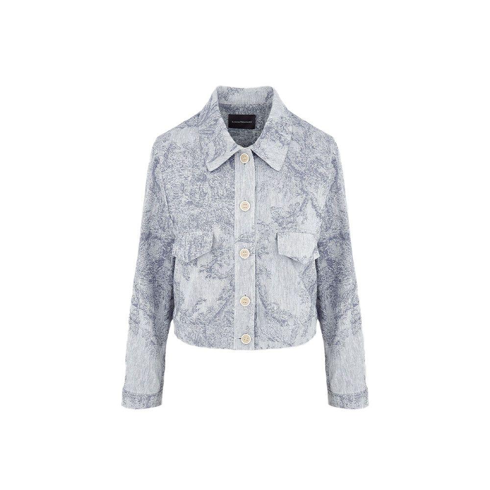 LORENA ANTONIAZZI plava ženska kratka jakna sa cvjetnim printom