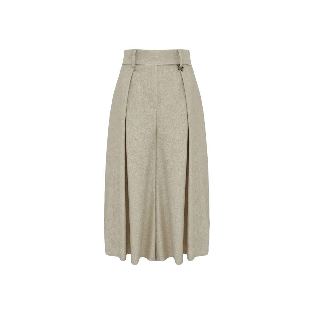 LORENA ANTONIAZZI bež ženske široke pantalone 