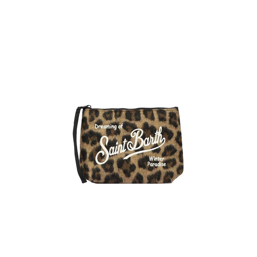 MC2 SAINT BARTH Aline leopard neseser od vještačkog krzna