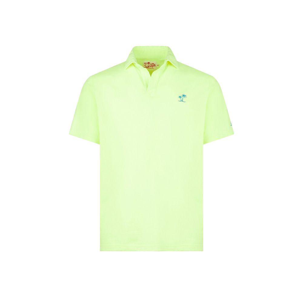 MC2 SAINT BARTH fluo-žuta polo muška majica sa izvezenom palmom