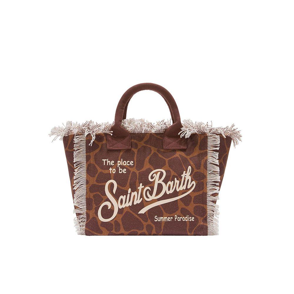 MC2 SAINT BARTH Colette žirafa print lanena torba