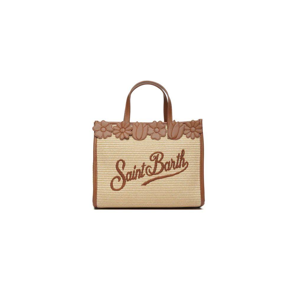 MC2 SAINT BARTH Vivivan bež midi torba sa braon detaljima