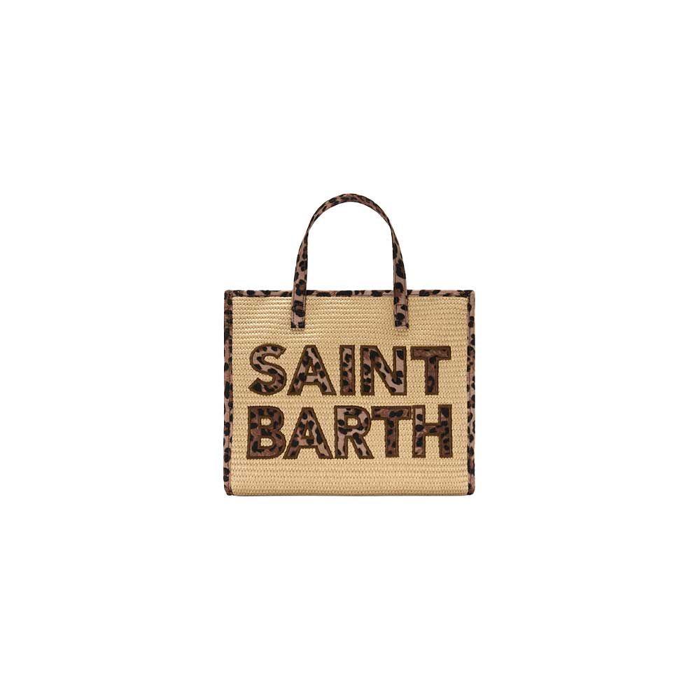 MC2 SAINT BARTH Vivivan bež midi torba sa leopard detaljima