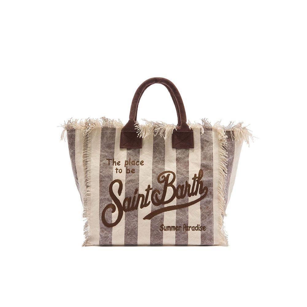 MC2 SAINT BARTH Vanity bež-braon prugasta ženska torba